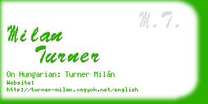 milan turner business card